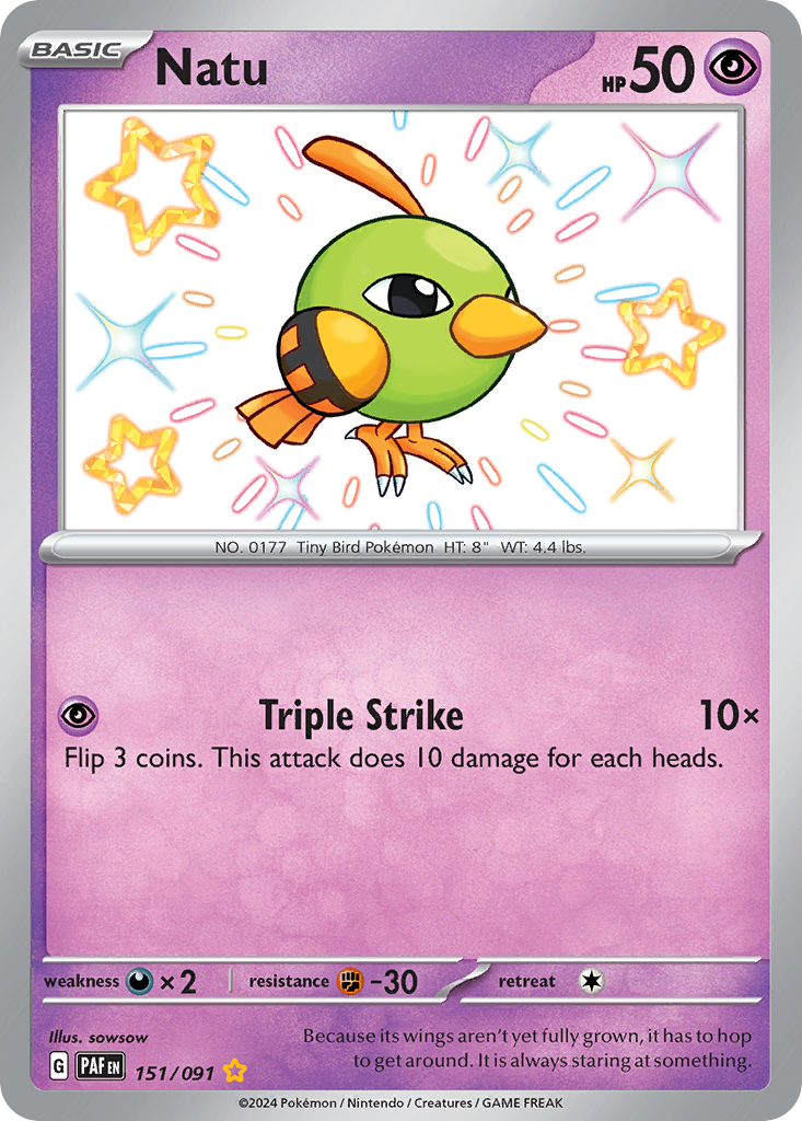 Paldean Fates Natu #151/91